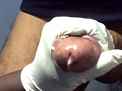 Ebony stepdaughter intensely milks white stepdad's cock