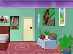 Animemilf walkthrough: The secrets of the house day 1 with MILFS