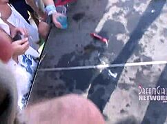 Spring break whip cream contest tit licking