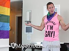 Manroyale hunk takes monster cock anal