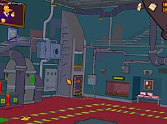 3D animated big tits party in Burns' mansion