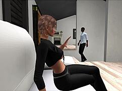 My hot black neighbor fucks me on his couch and penetrates my ass!