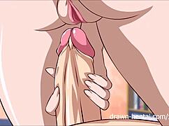 火辣的妖精尾巴Hentai，纳兹、露西和艾尔莎3P