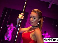 these hot lesbians in the strip club are fucking wildly