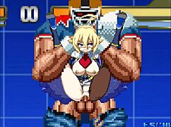 Mugen Brian in animated porn game with 2D animation and sound effects
