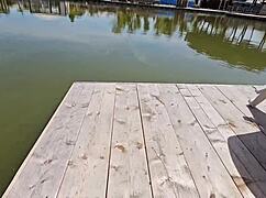 He shoves his huge cock in my mouth and fucks me while I'm sunbathing! So hot!