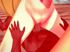 哇！Pokemon三人行，Flannery和Cynthia在沙滩上嗨翻天！