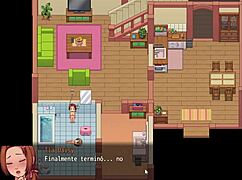 In this hentai game, i fucked her in the bathroom and spied on the school pool, parte 10.