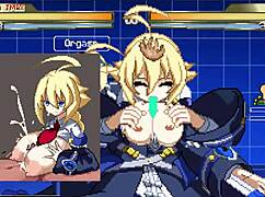 Mugen Brian in animated porn game with 2D animation and sound effects