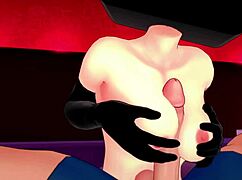 Steamy bride in fishnets and Enderman mask gears up for a wild fuck before sleep in hentai 3D Minecraft. 😈