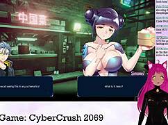 嘿，VTuber lewdneko 第一部和cybercrush 2069狂野玩起来