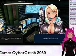 嘿，VTuber lewdneko 第一部和cybercrush 2069狂野玩起来