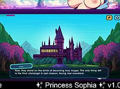 Princess sophia navigates a rich dating adventure in this anime cartoon game