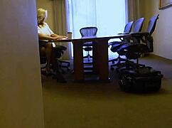 Wifey caught on hidden cam swallowing cum after sneaky blowjob in private moment