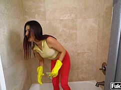 does this latin maid nikki knightly clean your monster cock with her anal skills?