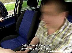 Secret camera captures a middle aged Czech prostitute having sex in a car