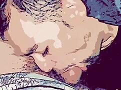 Gay animation fucks passive slut's mouth with big thick cock