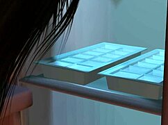 Hey roommates, let's play in the kitchen with those big asian tits