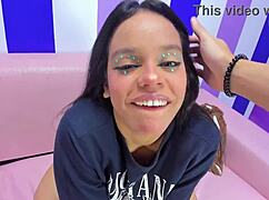 Teen slut gives best blowjobs to big cock lover