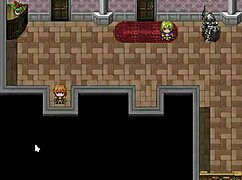 Knight Wein guards the princess in hentai anime game