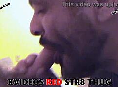 Gay man with a bad attitude comes over to give blow jobs to big cocks