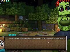 Big cocked monster cums in tight pussy in cartoon game