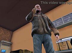 Hentai game based on Grand Theft Auto 5 in a futuristic laboratory setting