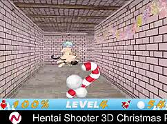 Hentai shooter 3D Christmas party with beautiful women and monsters