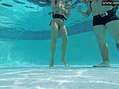 Minnie Manga gets slammed underwater in a tight pool scene! 💦