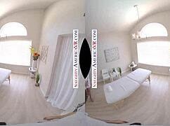 Naughty america vr scene with two chicks, kenna james and veronica weston.
