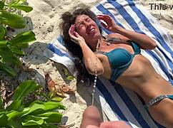 PISSED ON Girl at Public Beach - Total Shock
