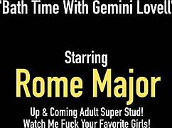 big tit redhead rides ebony guy