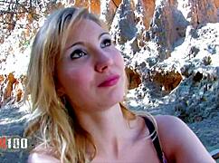 Man, this perfect babe got drilled by a bodybuilder in the woods! 😍