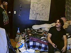 Housewife relaxes after work