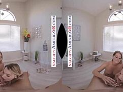 Naughty america vr scene with two chicks, kenna james and veronica weston.