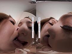 Naughty america vr scene with two chicks, kenna james and veronica weston.