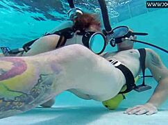 Minnie Manga gets slammed underwater in a tight pool scene! 💦