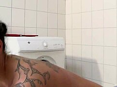 cleaning lady hard fucked in laundry room