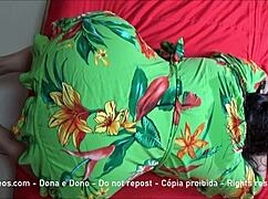 Married Brazilian woman is a slut and she shows her big ass and tits