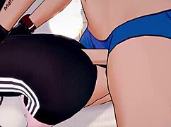 Girlfriend wants more exercise in bed with cum