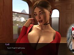 所以，这个性感秘书有巨乳，在办公室工作，对吧？调皮狐狸在动漫角色扮演中疯狂！