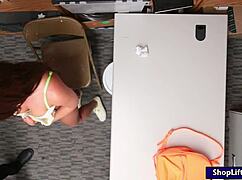 Davina Davis caught shoplifting and given a huge dick to suck on