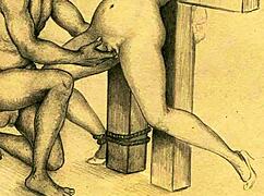 Vintage erotic drawings bring classic sensual art to life with detailed charm.