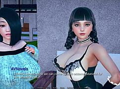 Polyturnon 4 features cute curvy anime characters in 3d game.