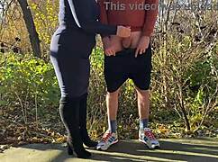 Stepson in Law Forces Me into Kinky Outdoor Handjob