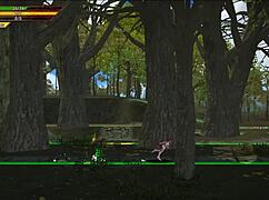 Bandit king in hentai game shows off naked kink in Journey to the West