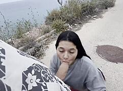 she sucks my cock for 200 euros, deepthroat on monster dick