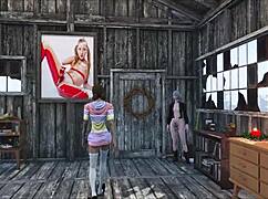 Beautiful brunette in a 3D animated Fallout 4 porn movie