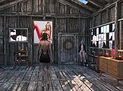 Fallout 4 Brunette Gets Wild At Home!