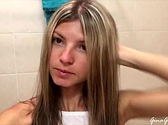 pussy licking with a blonde teen in a casual setting